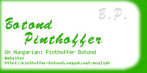 botond pinthoffer business card